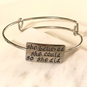 She believed she could, so she did bracelet